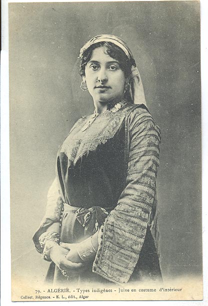 Algeria Pretty Jewish Lady 1910 
