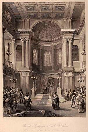 England London Synagogue in 1800s 