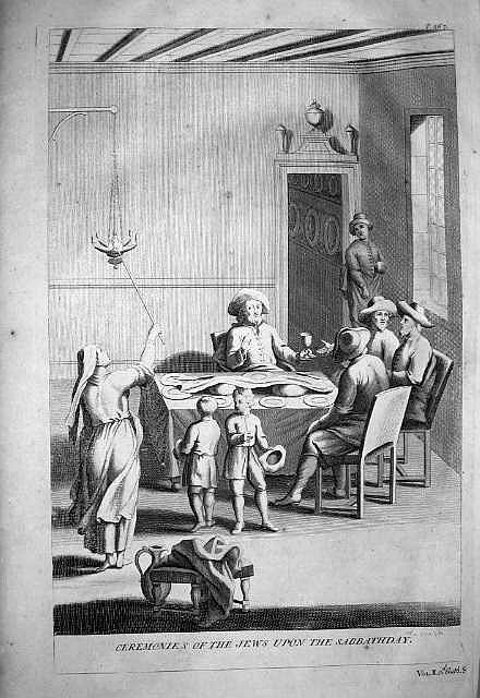 celebrating Shabbat in England in 1700s 
