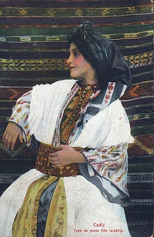 Jewish Woman in Cadiz, Spain in  1900s